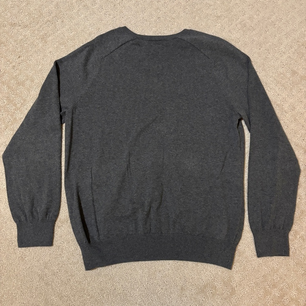 GAP Lightweight Dark Grey V-neck Sweater